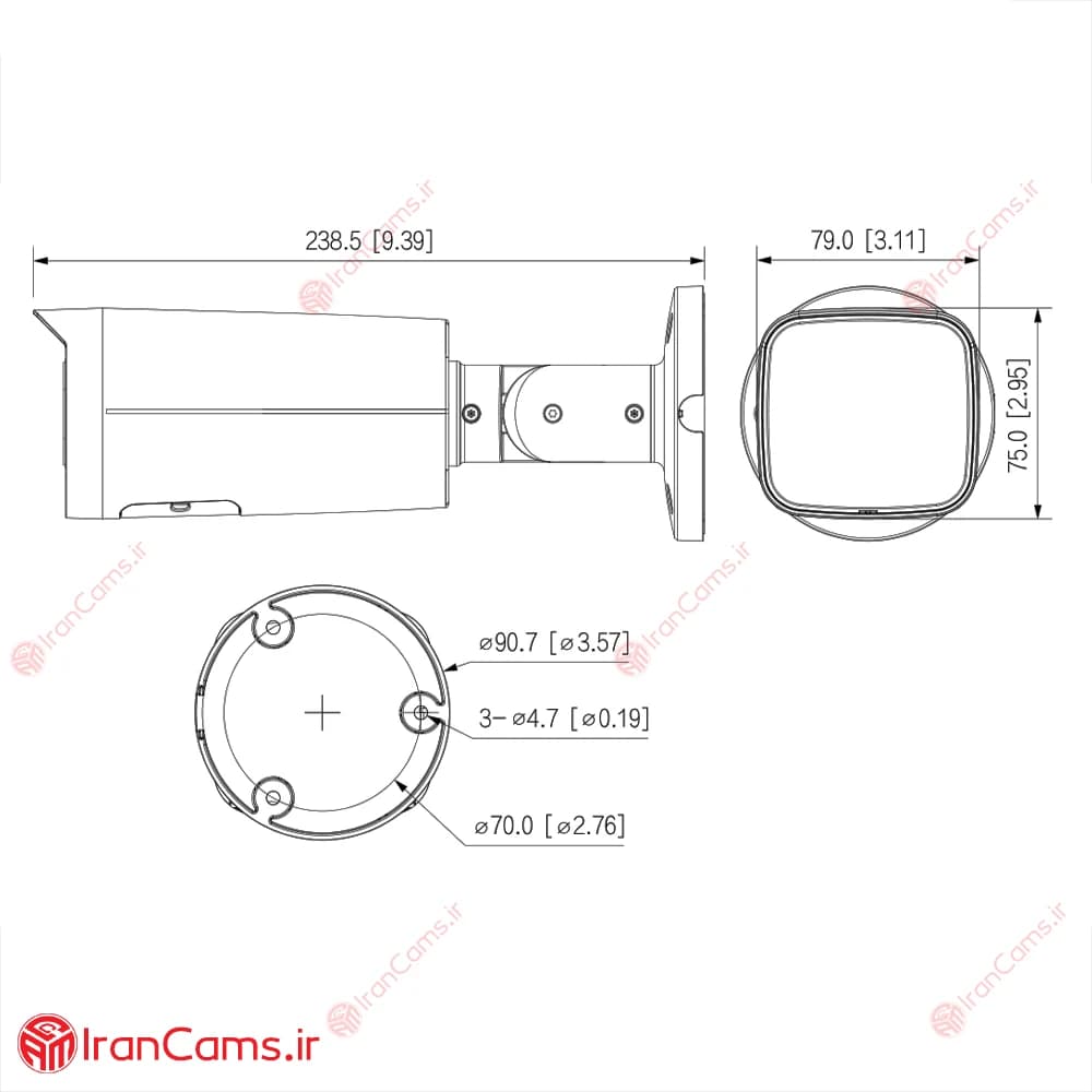 دوربین مداربسته IP بولت 12 مگاپیکسلی داهوا DH-IPC-HFW21249T-S-IL — تصویر ۸