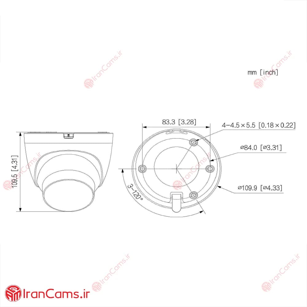 دوربین مداربسته IP دام 12 مگاپیکسلی داهوا DH-IPC-HDW21249T-S-IL — تصویر ۵