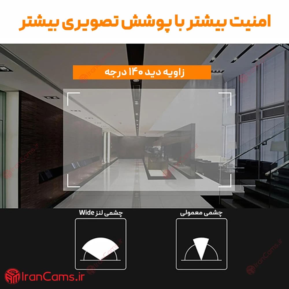 دوربین چشمی درب مانیتور دار JR100W — تصویر ۶