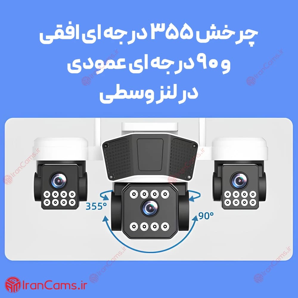 دوربین بی سیم خورشیدی سیمکارتی سه لنز O-KAM Pro مدل TL1 — تصویر ۵
