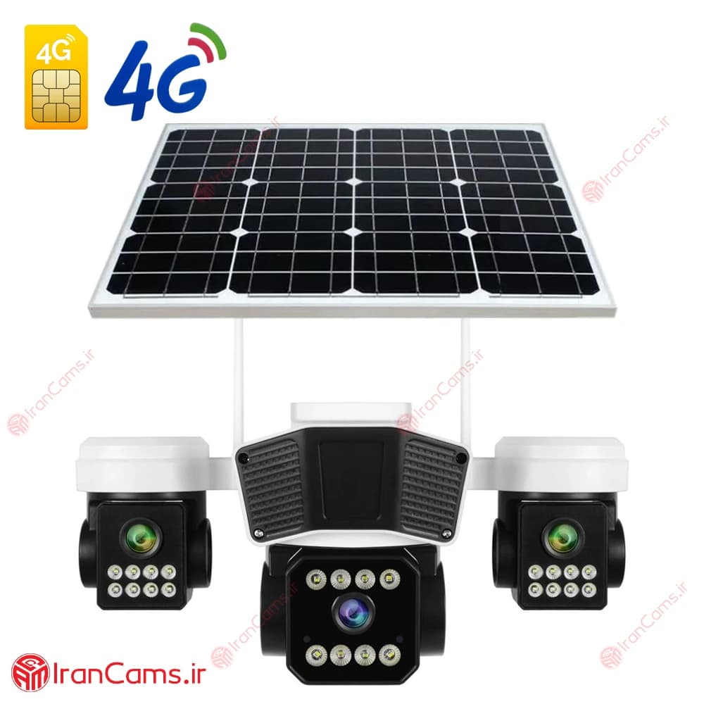دوربین بی سیم خورشیدی سیمکارتی سه لنز O-KAM Pro مدل TL1