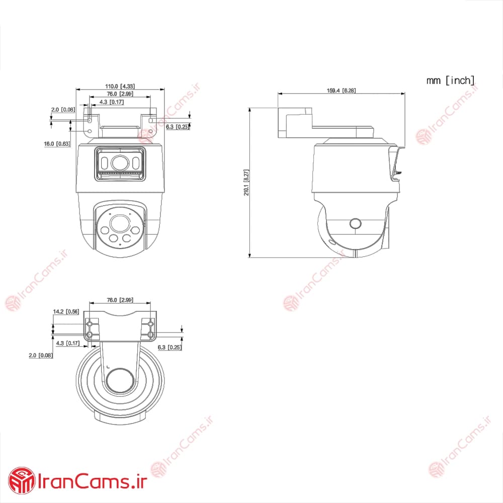 دوربین مداربسته IP اسپید دام 4 مگاپیکسلی داهوا DH-SDT2A200-2F-NB-A-PV — تصویر ۸
