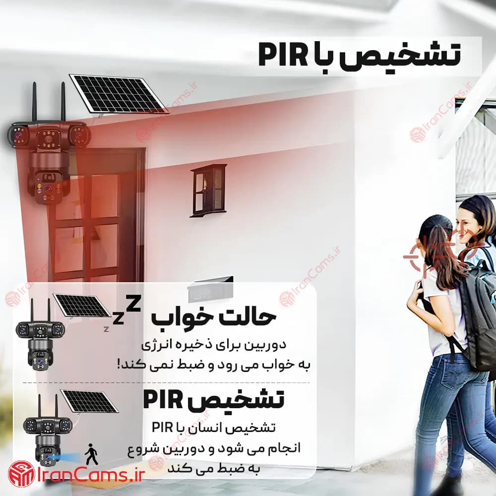 دوربین خورشیدی سیمکارتی 3 لنز 12 مگاپیکسل V380 PRO مدل SP15 — تصویر ۷
