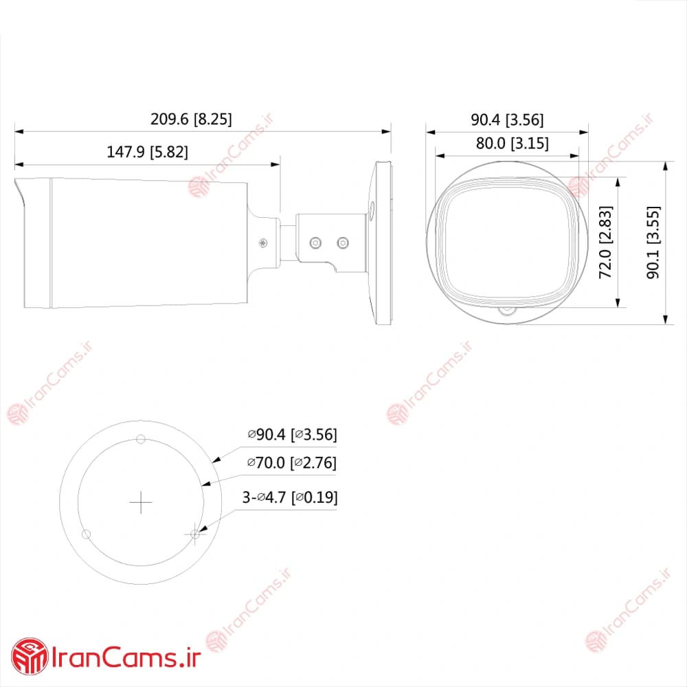 دوربین مداربسته بولت 5 مگاپیکسلی داهوا DH-HAC-HFW1500R-Z-IRE6 — تصویر ۶