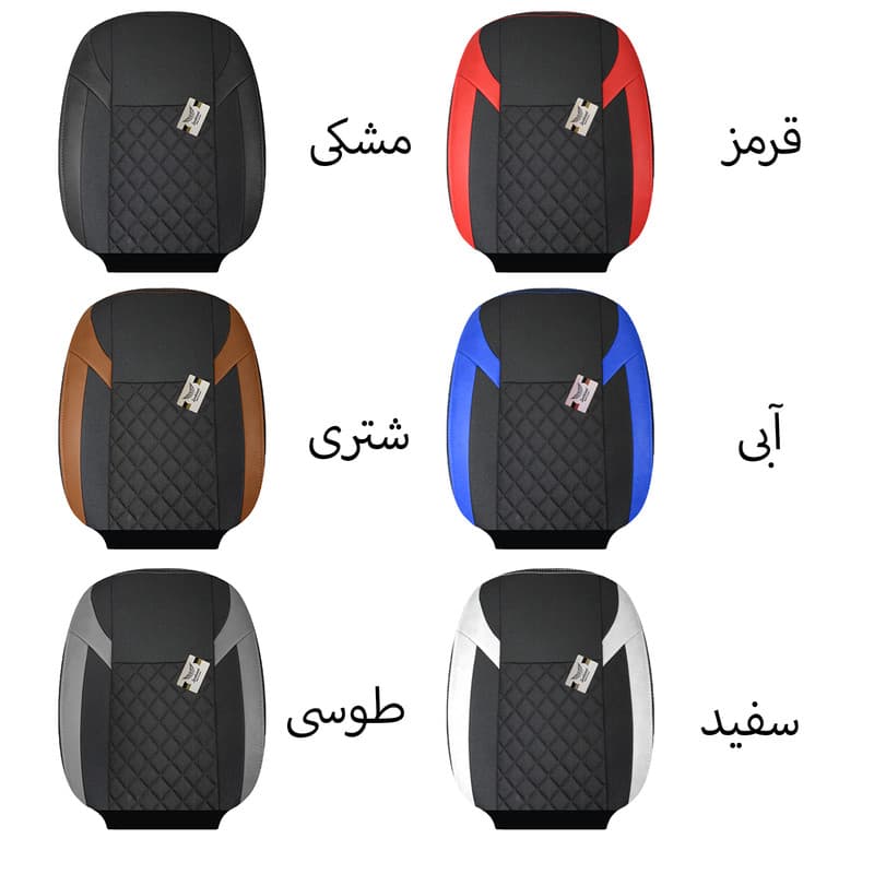 ست کامل روکش صندلی خودرو سوشیانت پارچه ای 11 تکه مدل گندم مناسب برای ساینا و تیبا — تصویر ۶