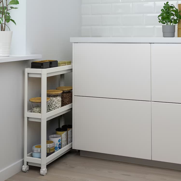 ترولی 3 طبقه سفید ایکیا IKEA-VESKEN — تصویر ۲