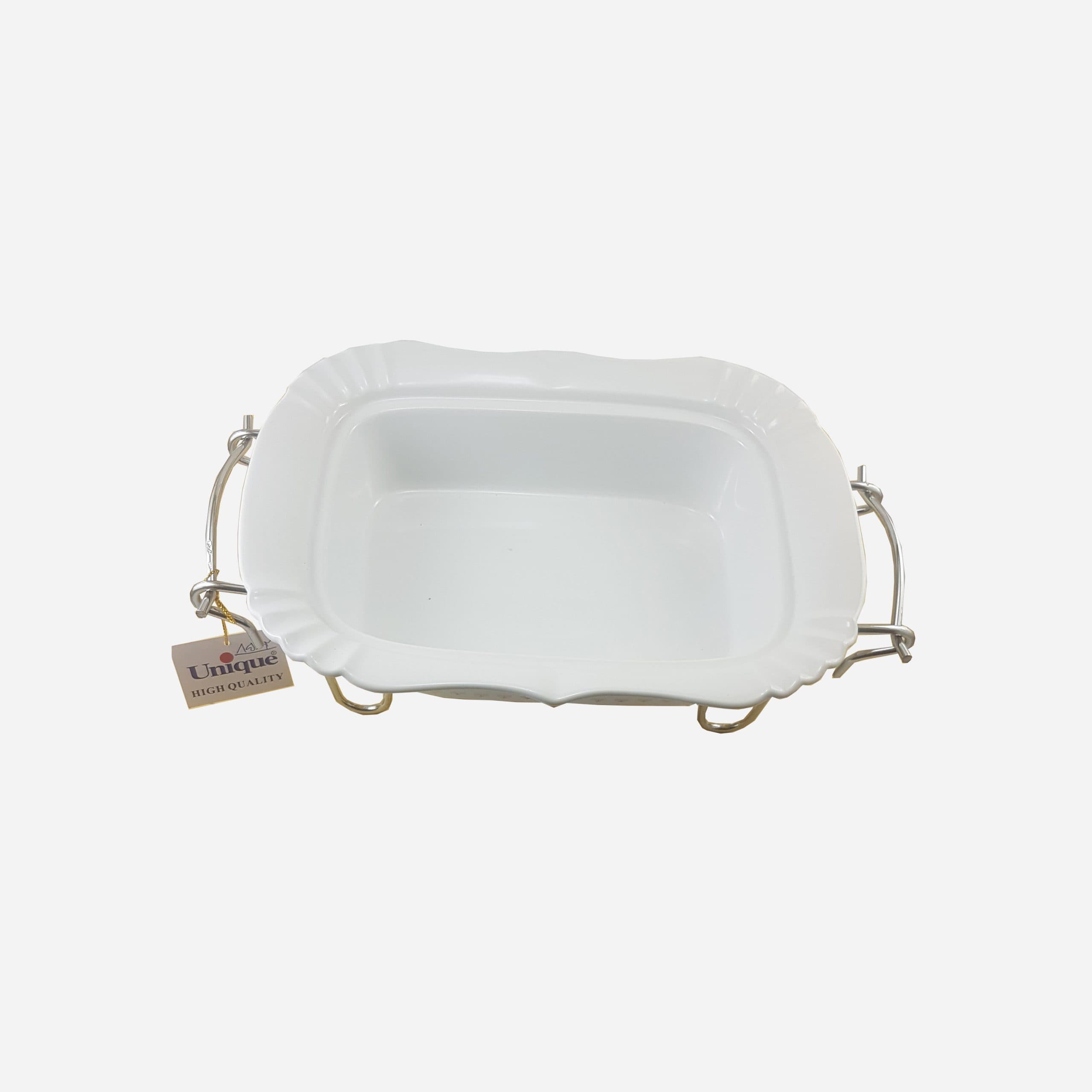 سوفله خوری چینی مستطیل متوسط یونیک کد 8562 — تصویر ۳