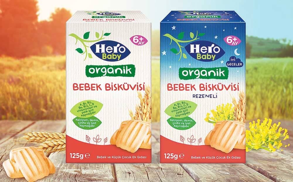بیسکوئیت ارگانیک هرو بیبی 125گرمی Hero baby — تصویر ۳