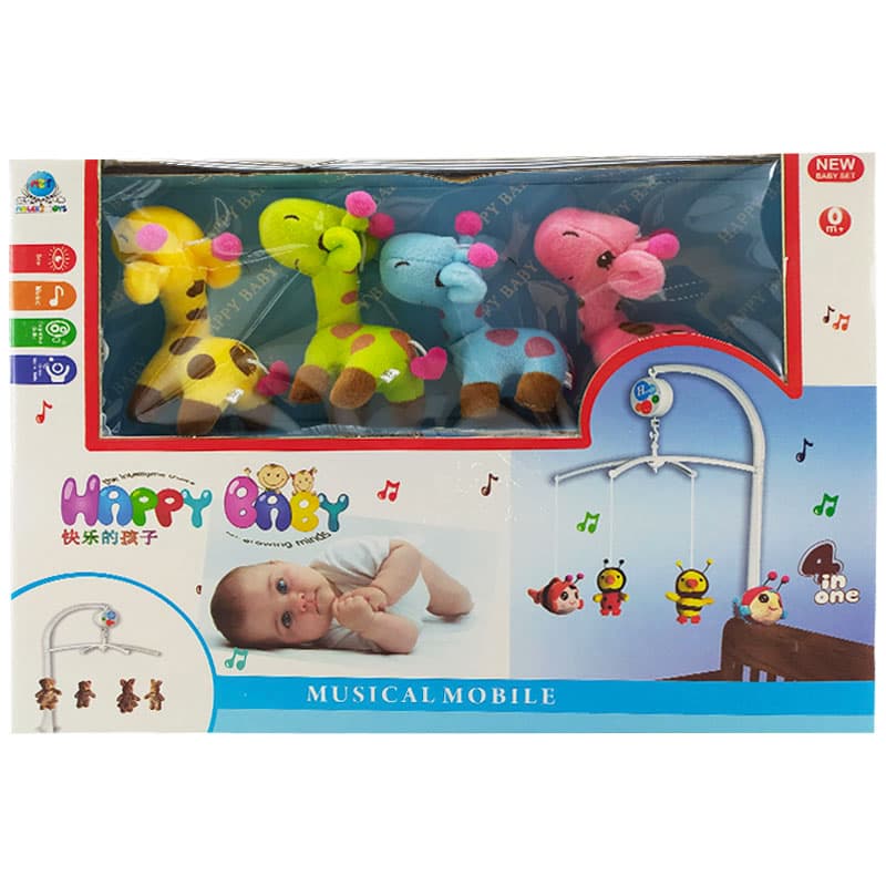 آویز تخت پولیشی زرافه Happy Baby — تصویر ۴