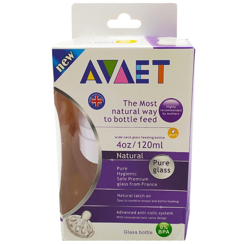 شیشه شیر پیرکس 120 میل کد A-5D اویت AVAET — تصویر ۲