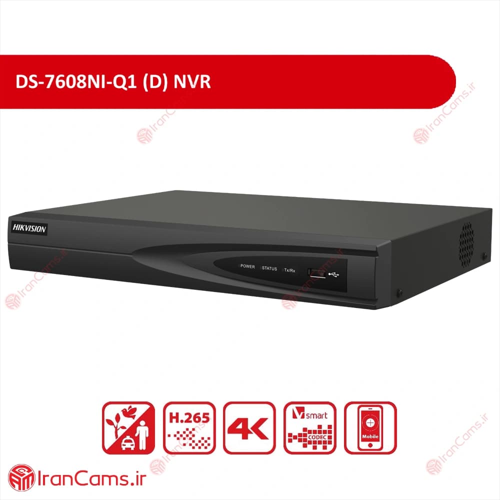 دستگاه NVR هایک ویژن 8 کانال DS-7608NI-Q1 — تصویر ۲