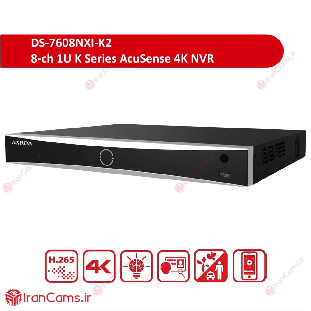 دستگاه NVR هایک ویژن 8 کانال DS-7608NXI-K2 — تصویر ۲