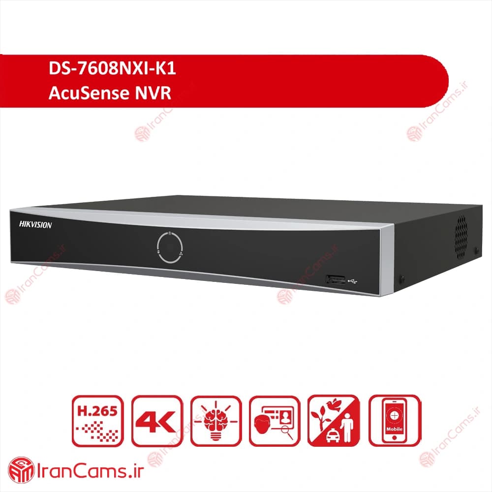 دستگاه NVR هایک ویژن 8 کانال DS-7608NXI-K1 — تصویر ۲