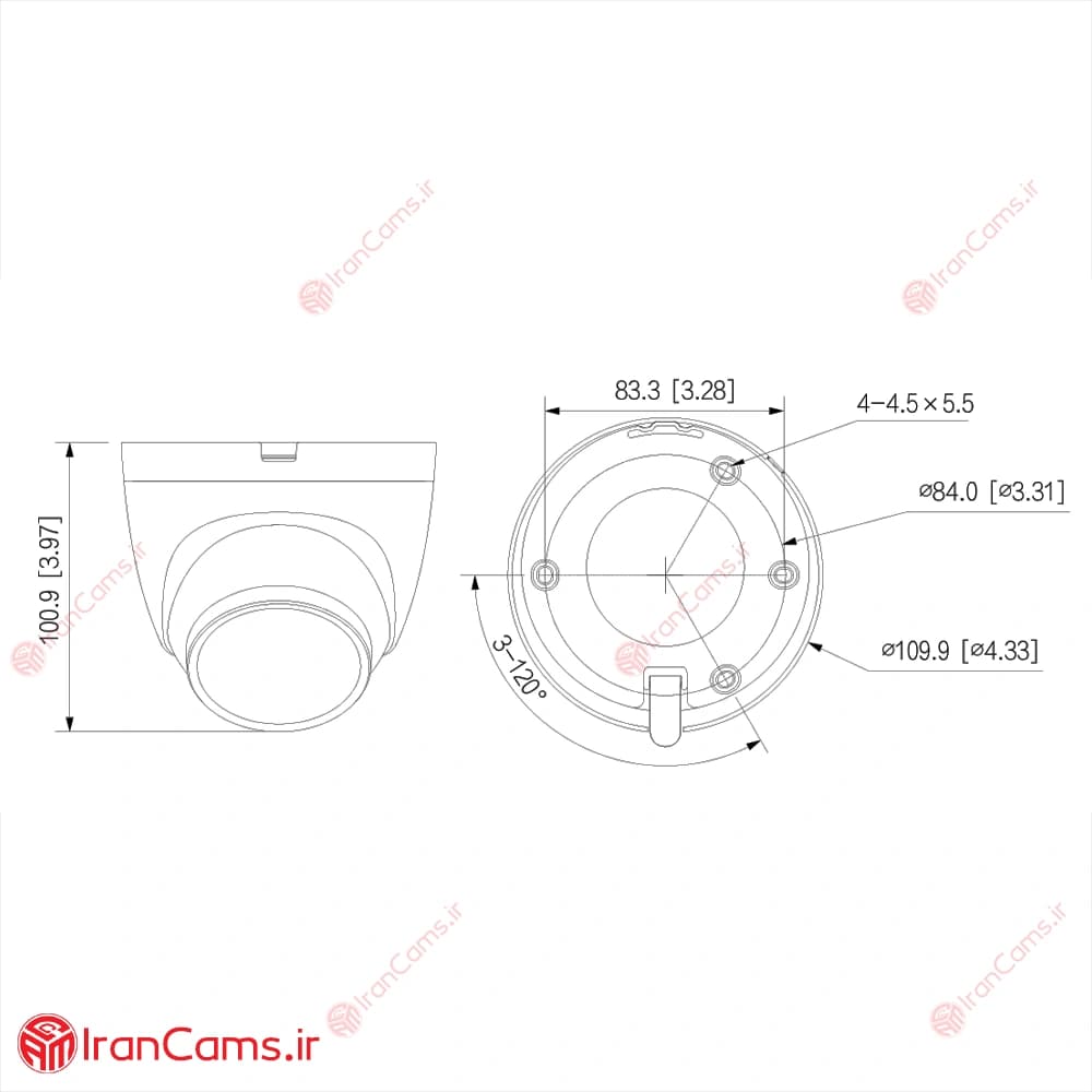دوربین مداربسته IP دام 2 مگاپیکسلی داهوا DH-IPC-HDW2241TP-S — تصویر ۸