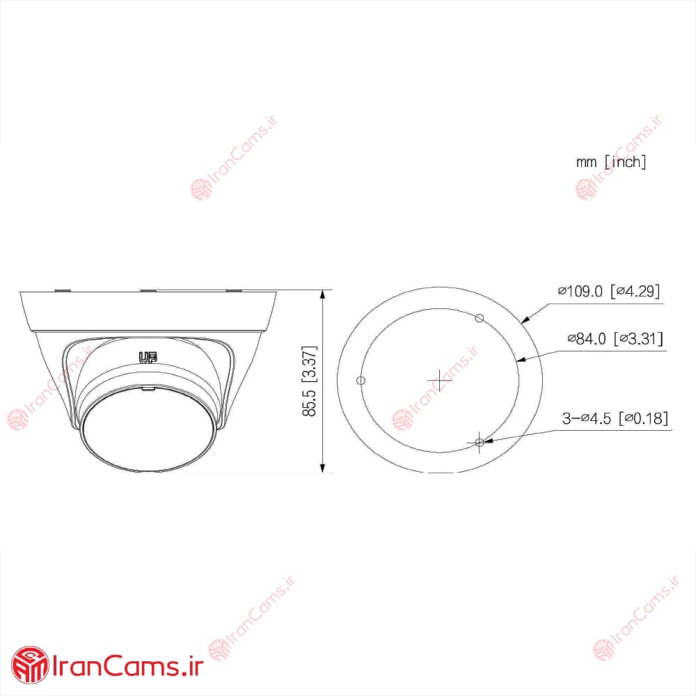 دوربین مداربسته IP دام 4 مگاپیکسلی داهوا DH-IPC-HDW1439T1P-A-IL — تصویر ۳
