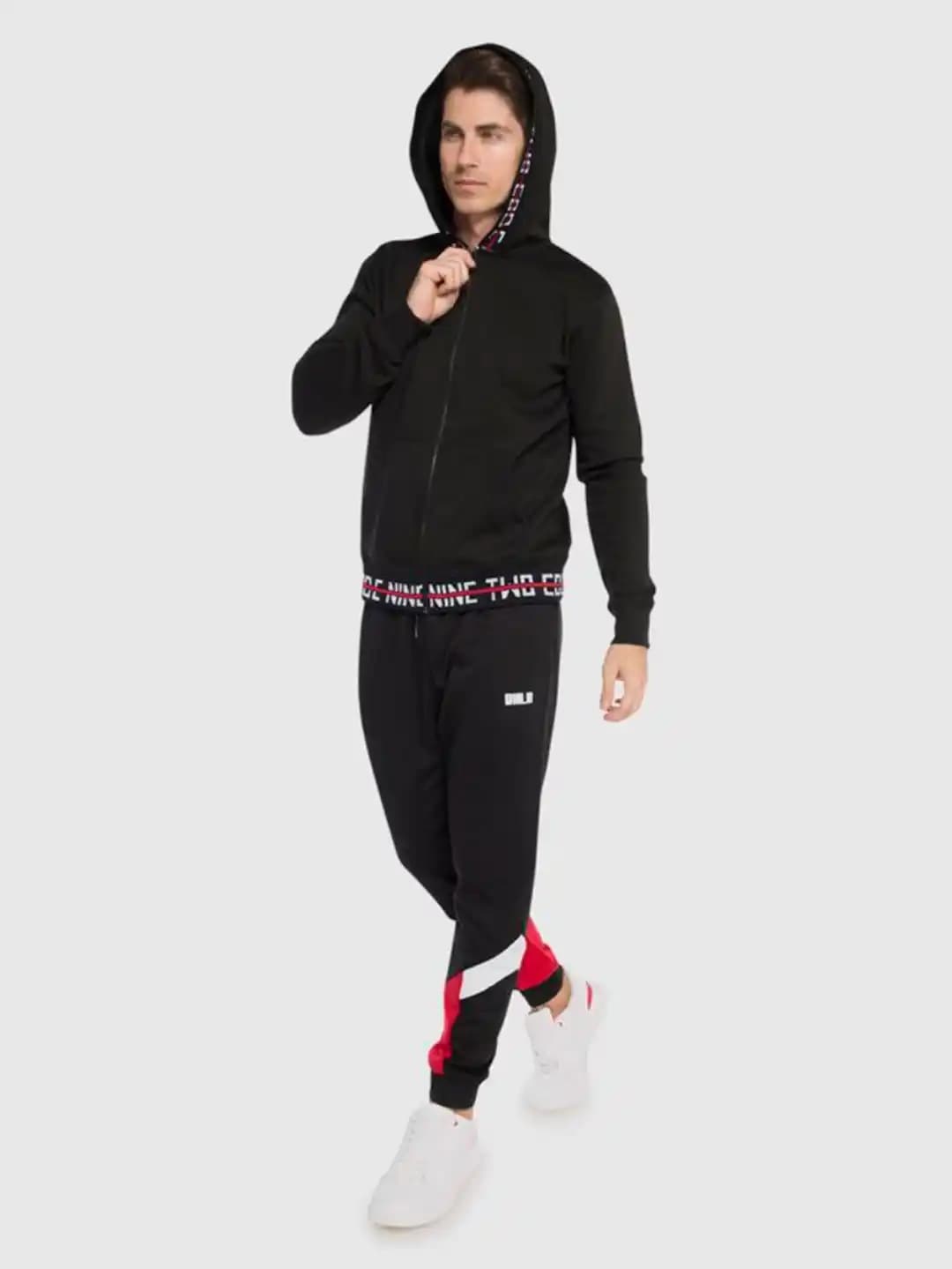 سویشرت تو کرکی کلاه دار مشکی jack&jones — تصویر ۳