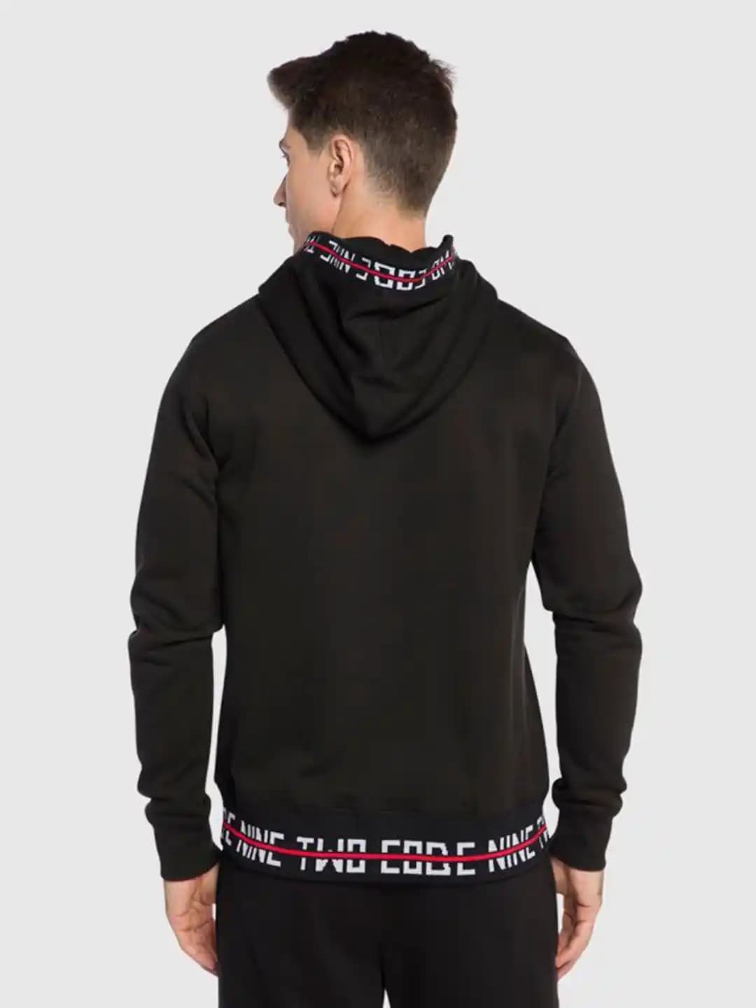 سویشرت تو کرکی کلاه دار مشکی jack&jones — تصویر ۲