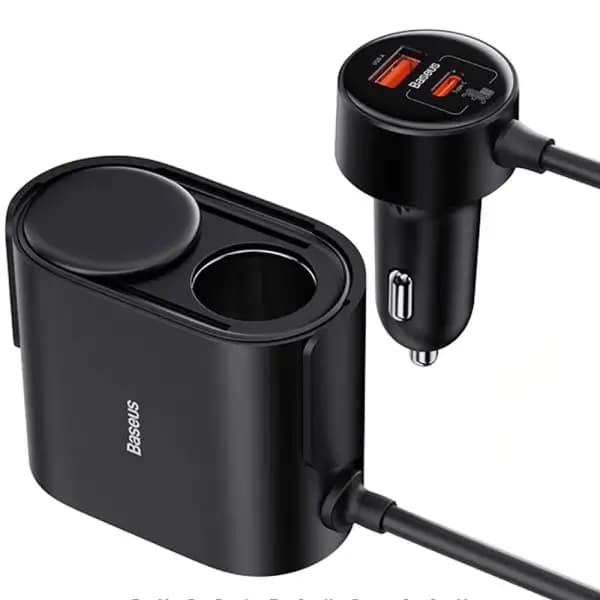 شارژر فندکی 4 پورت فست شارژ خودرو 30 وات بیسوس مدل Baseus BS-CG010