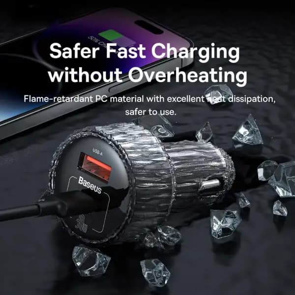 شارژر فندکی 4 پورت فست شارژ خودرو 30 وات بیسوس مدل Baseus BS-CG010 — تصویر ۷