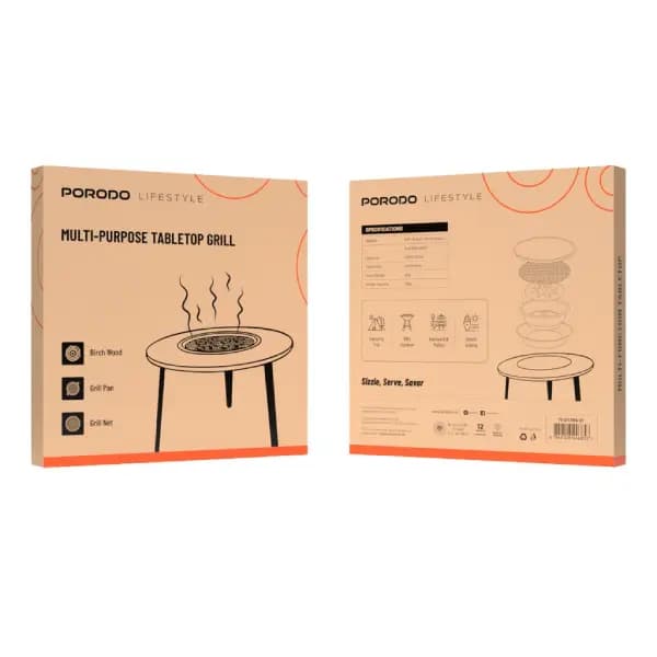 میز کمپینگ و گریل چندمنظوره پرودو مدل Porodo Lifestyle Multi-Purpose Tabletop Grill PD-LFST006 — تصویر ۳