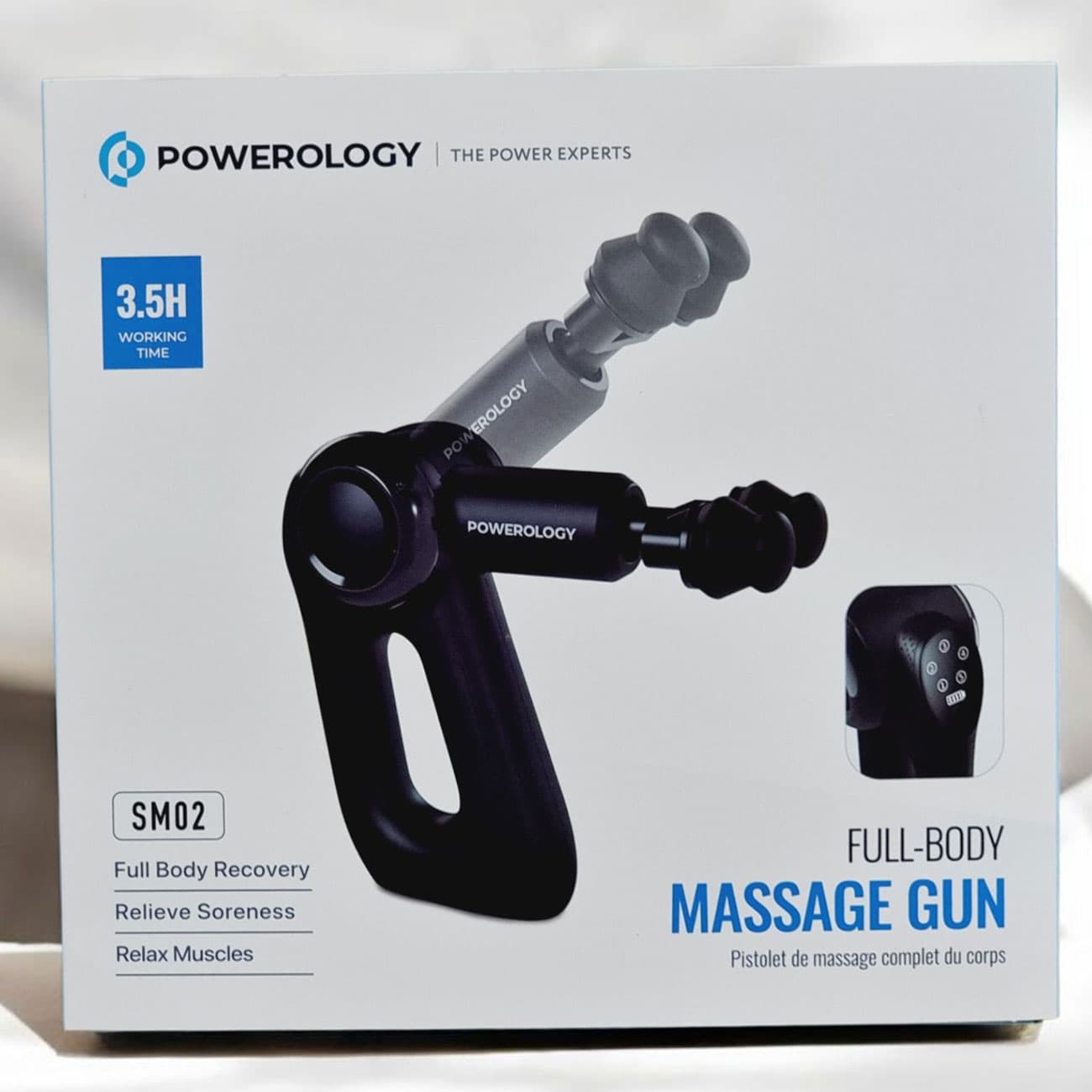 ماساژور تفنگی پاورولوژی مدل Powerology Full-Body Massage Gun PSM002 — تصویر ۶