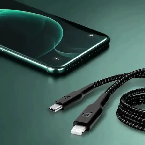 کابل 1.2 متر USB C به Lightning پاورولوژی Powerology Braided Type-C to Lightning Cable 1.2M P23BRCL12 — تصویر ۵