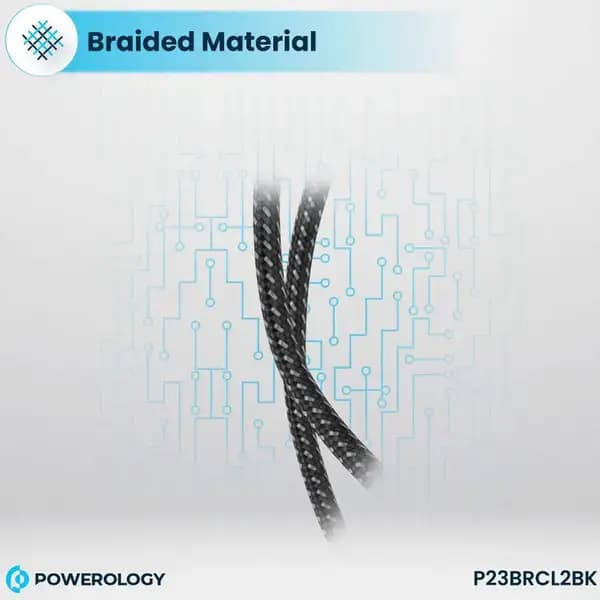 کابل 1.2 متر USB C به Lightning پاورولوژی Powerology Braided Type-C to Lightning Cable 1.2M P23BRCL12 — تصویر ۴