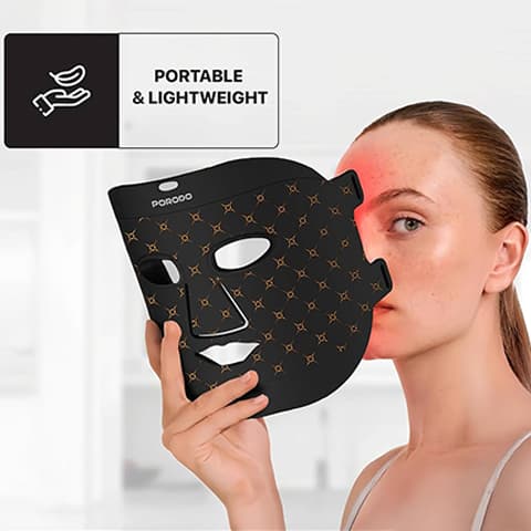 ماسک صورت پرودو مدل Porodo Lifestyle Red Light Therapy Face Mask — تصویر ۳