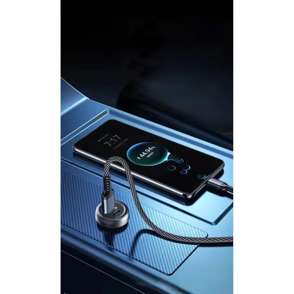 شارژر فندکی شفاف 35 وات پاورولوژی مدل Powerology 35W Transparent Car Charger A+C Port version PCCSR017 — تصویر ۴