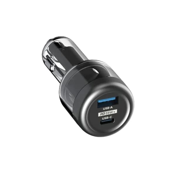 شارژر فندکی شفاف 35 وات پاورولوژی مدل Powerology 35W Transparent Car Charger A+C Port version PCCSR017 — تصویر ۲