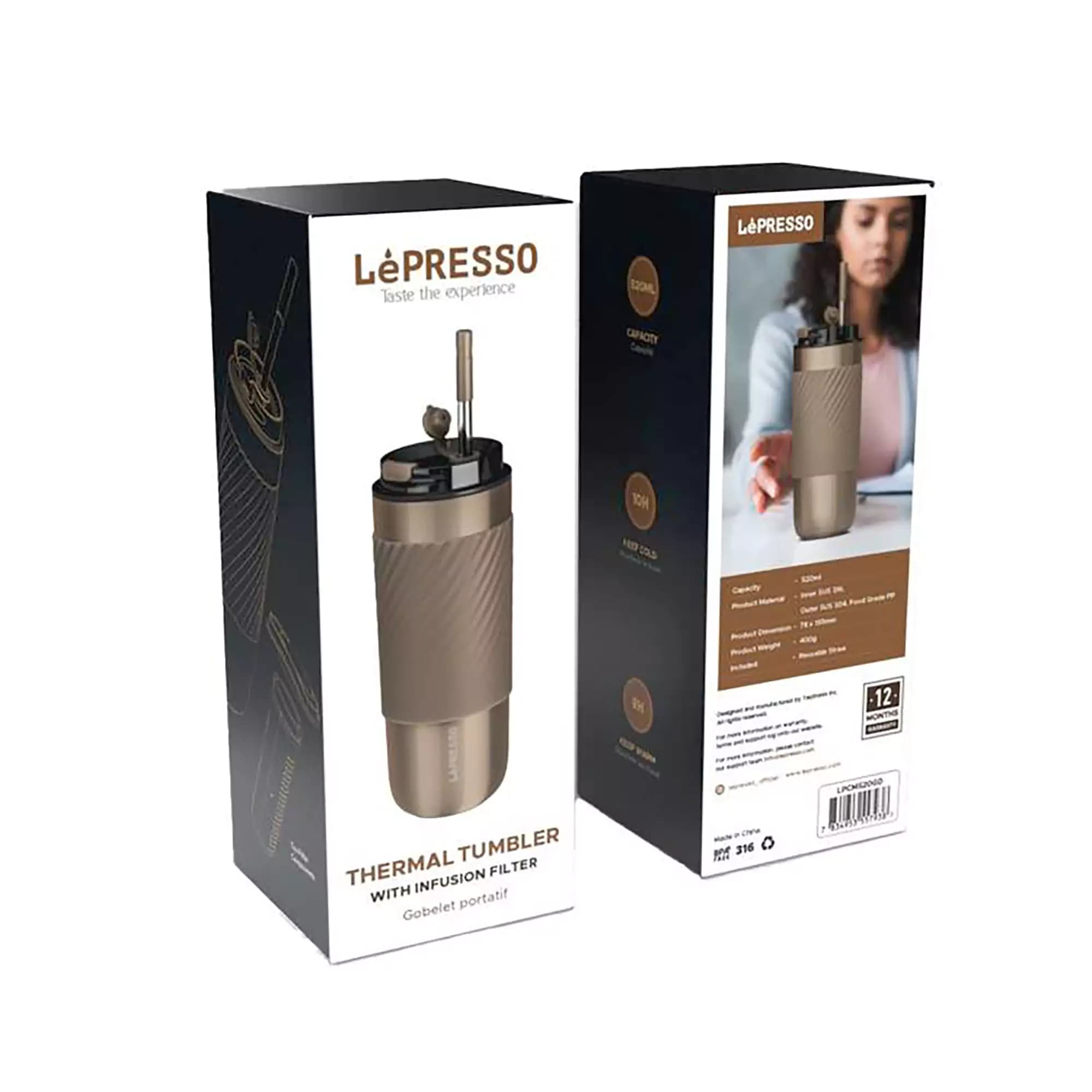 ماگ حرارتی و فیلتردار لپرسو Lepresso Thermal Tumbler LPCM520 — تصویر ۶