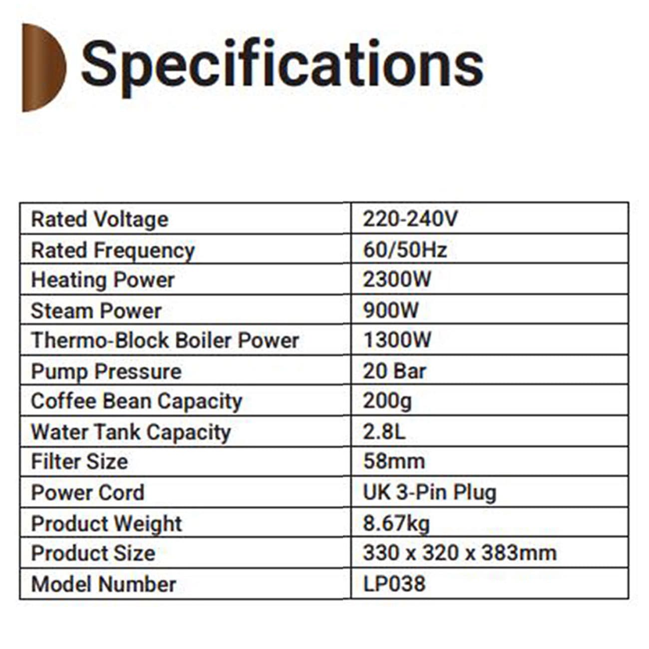 اسپرسوساز دو بویلر با آسیاب مخروطی و نازل بخار لپرسو LEPRESSO DUAL BOILER ESPRESSO MACHINE LP038 — تصویر ۶