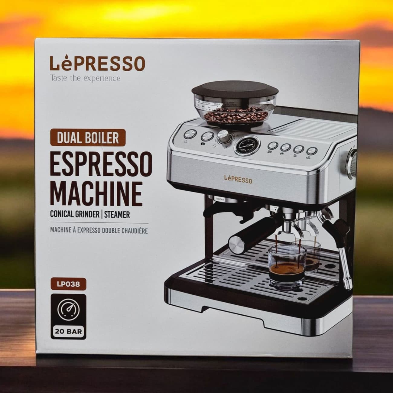 اسپرسوساز دو بویلر با آسیاب مخروطی و نازل بخار لپرسو LEPRESSO DUAL BOILER ESPRESSO MACHINE LP038 — تصویر ۸