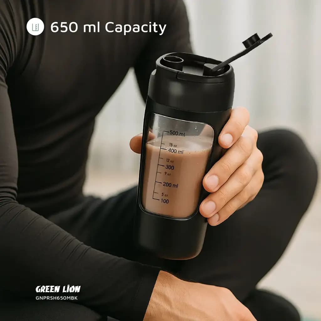 شیکر پروتئین گرین لاین Green Lion Protein Mixer GNPRSH650MBK — تصویر ۶