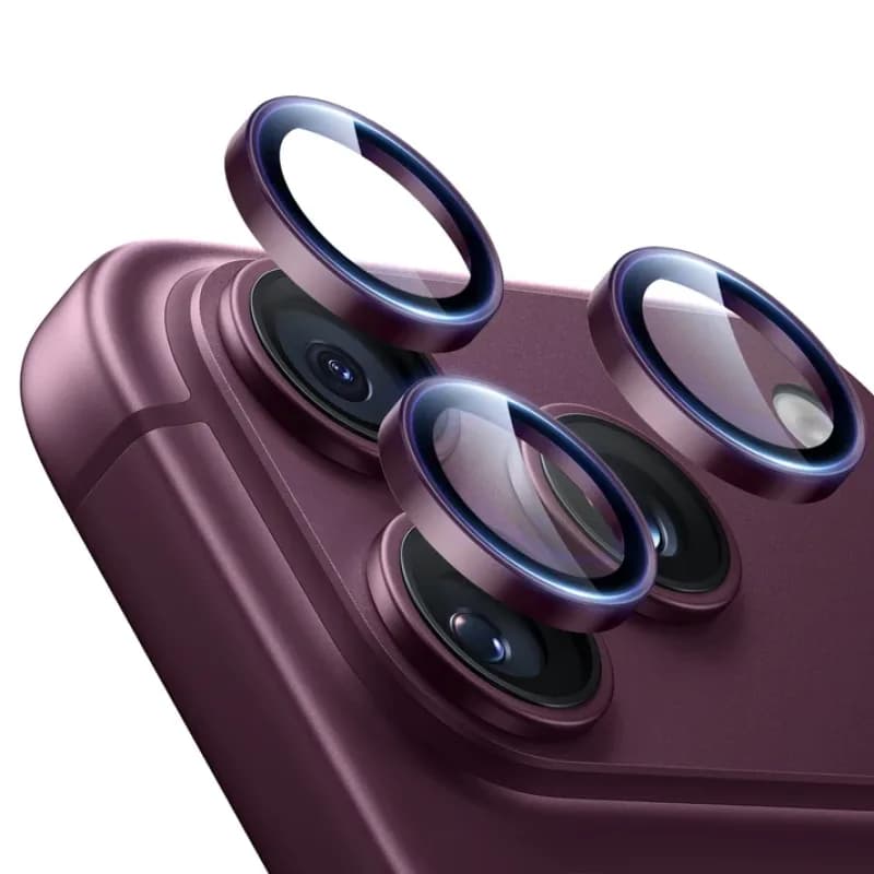 محافظ لنز دوربین رینگی مدل PVD AR Titanium برند KUZOOM مناسب برای گوشی iPhone 18 Pro/18 Promax (جدید)