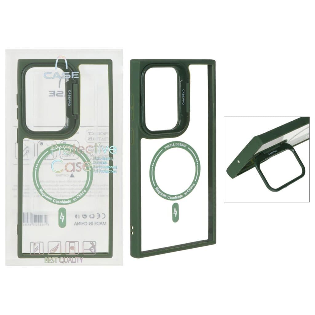 قاب Case Pro استندشو Magsafe مدل Samsung Galaxy S23 Ultra – سبز (پک دار) — تصویر ۲