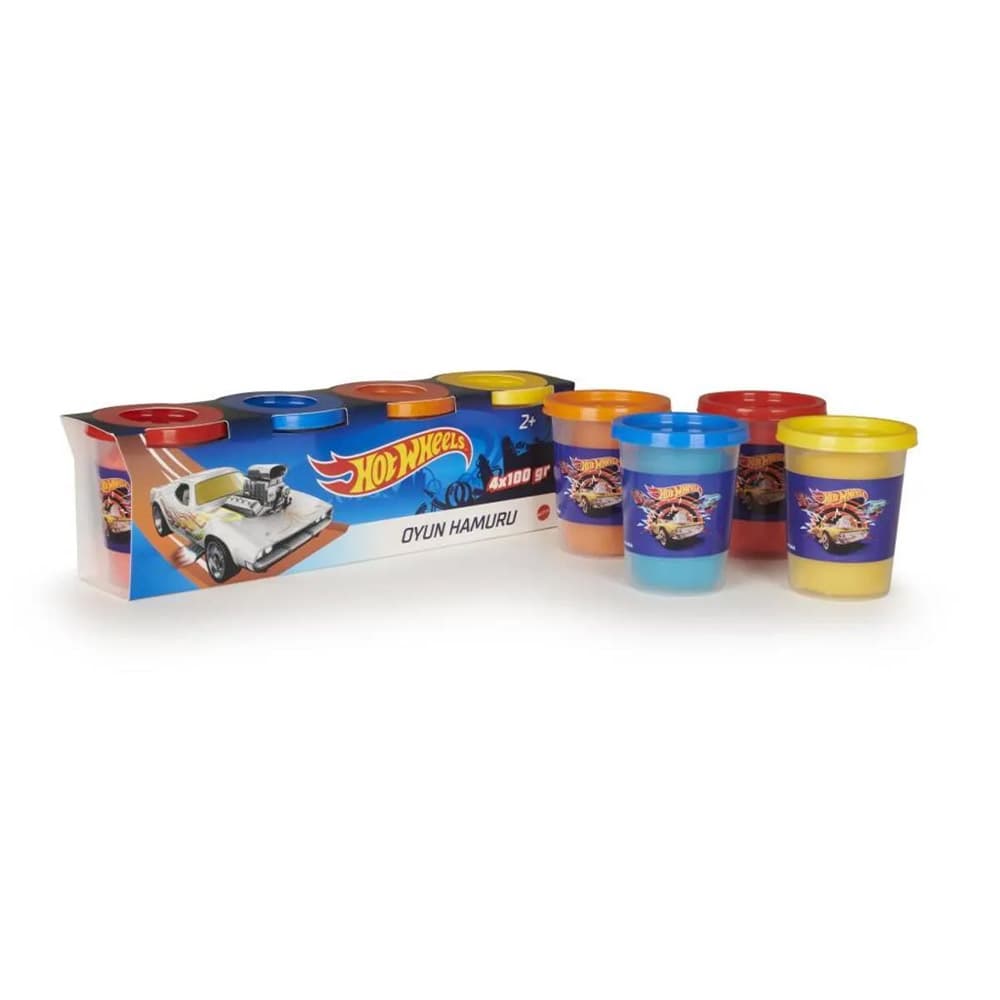 خمیر بازی Mattel مدل Hot Wheels Play Dough 4 Pack