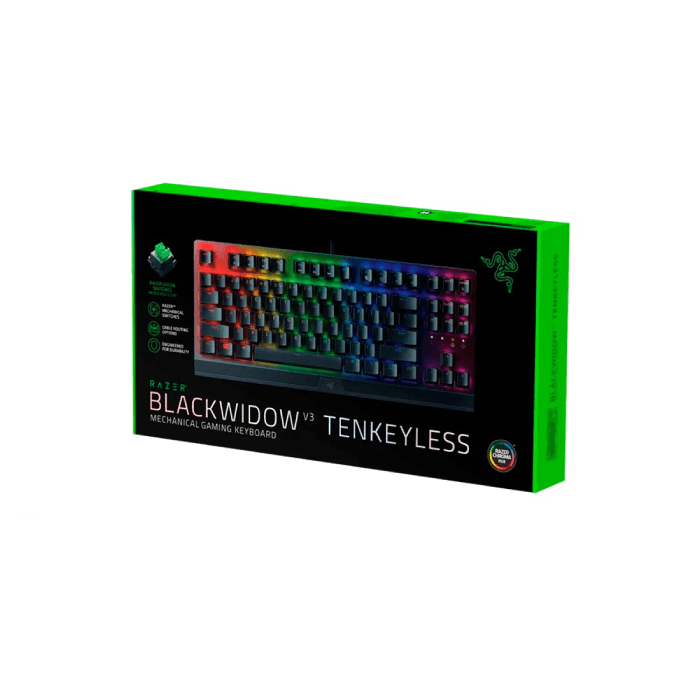 کیبورد گیمینگ Razer مدل BlackWidow V3 Tenkeyless – سویچ زرد — تصویر ۲
