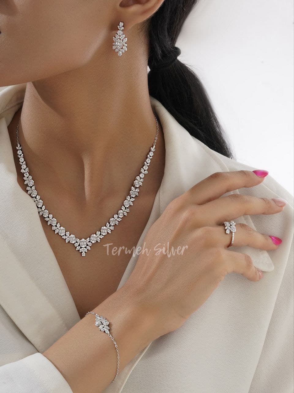 سرویس نقره جواهری ST 1002