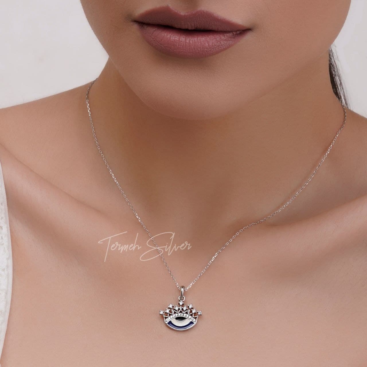 گردنبند نقره کیارا (چشم نظر) 1063 MT