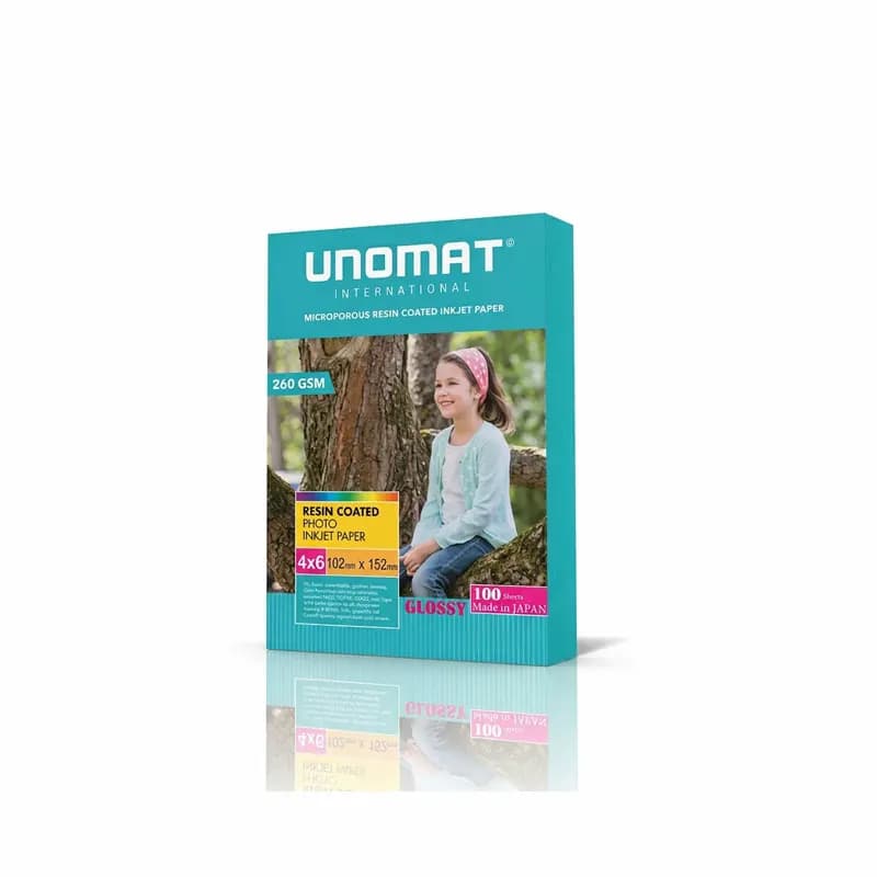 کاغذ عکس ۱۰ در ۱۵ سوپرگلاسه 260 گرمی یونومات (Unomat) – ساخت ژاپن،۱۰۰ برگی