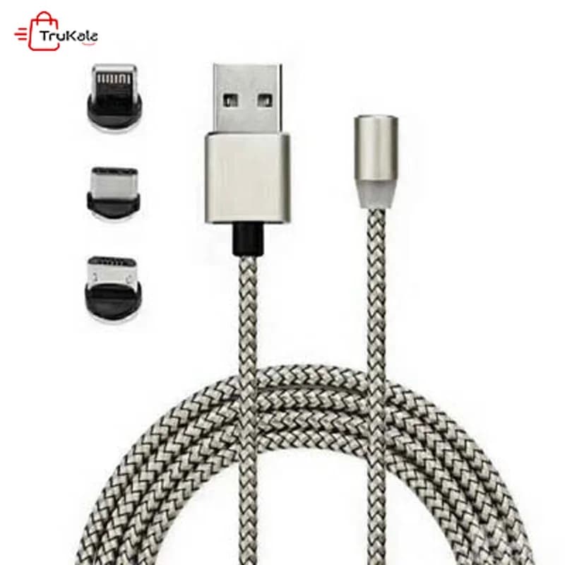 کابل شارژر مگنتی ۳ کاره ۳۶۰ درجه x-cable — تصویر ۲