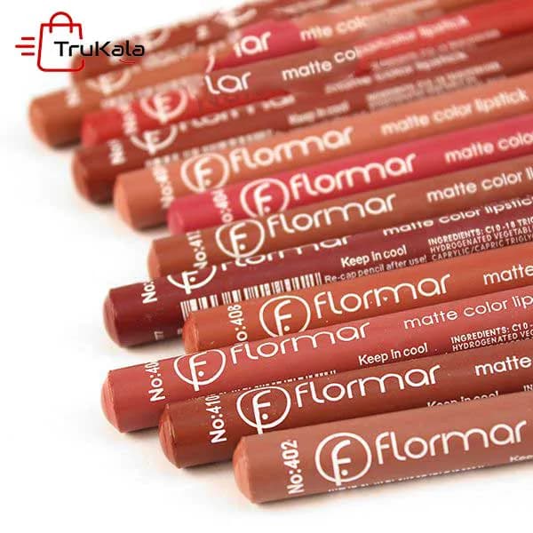 پک رژلب مدادی 12 عددی فلورمار FLORMAR — تصویر ۳