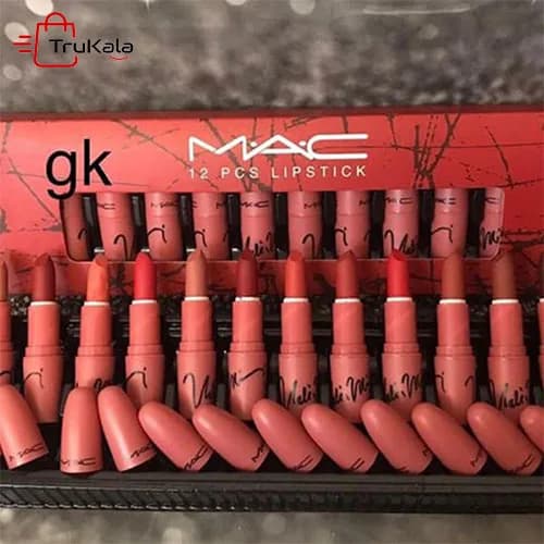 پک 12 عددی رژ لب جامد مک MAC — تصویر ۲