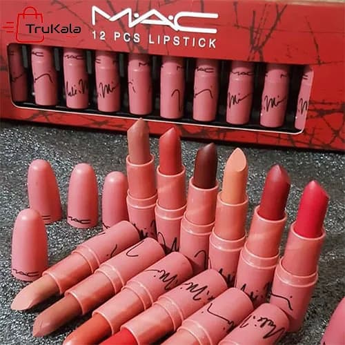 پک 12 عددی رژ لب جامد مک MAC