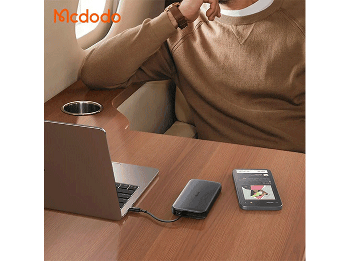 پاوربانک مک دودو 10000 میلی اهم امپر 45 وات MCDODO 10000mAh Power Bank Model MC-5920 with Type-C Cable 45W — تصویر ۲