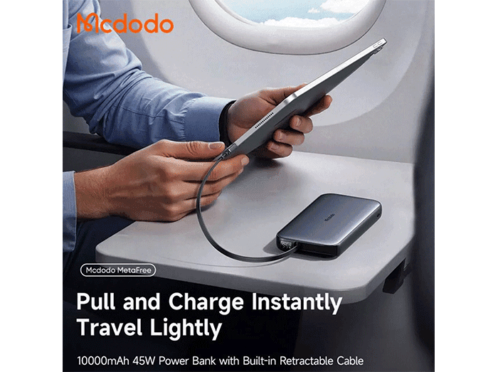 پاوربانک مک دودو 10000 میلی اهم امپر 45 وات MCDODO 10000mAh Power Bank Model MC-5920 with Type-C Cable 45W — تصویر ۴