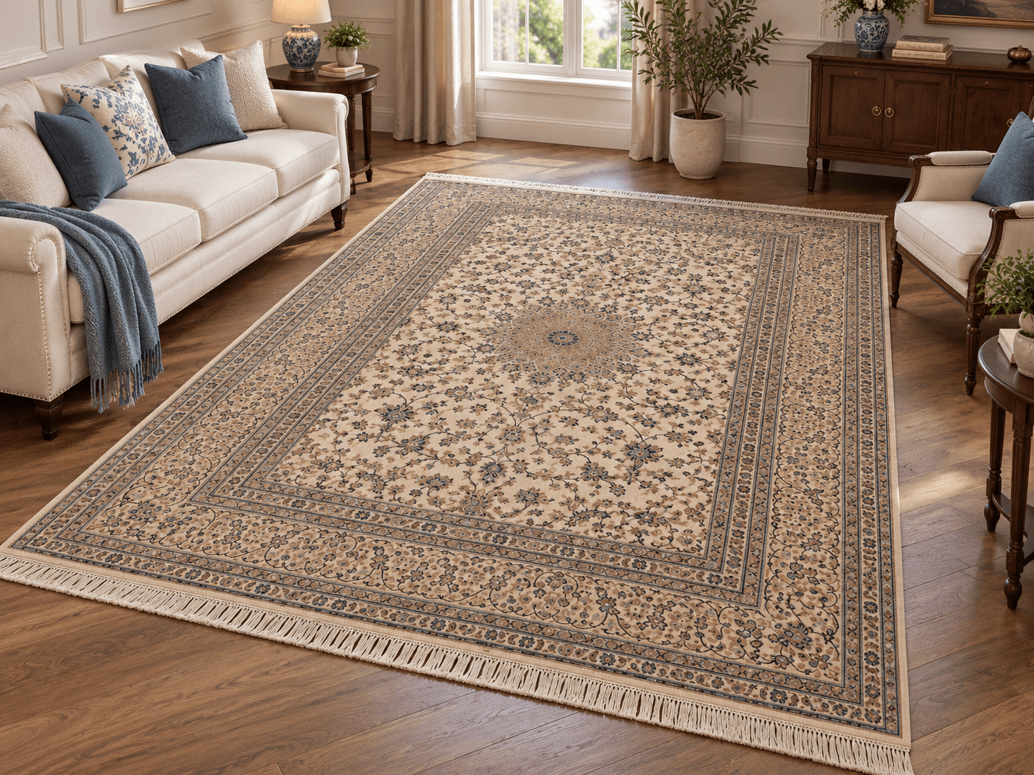 فرش دستبافت 9 متری 30 رج کاشان – کد 75644