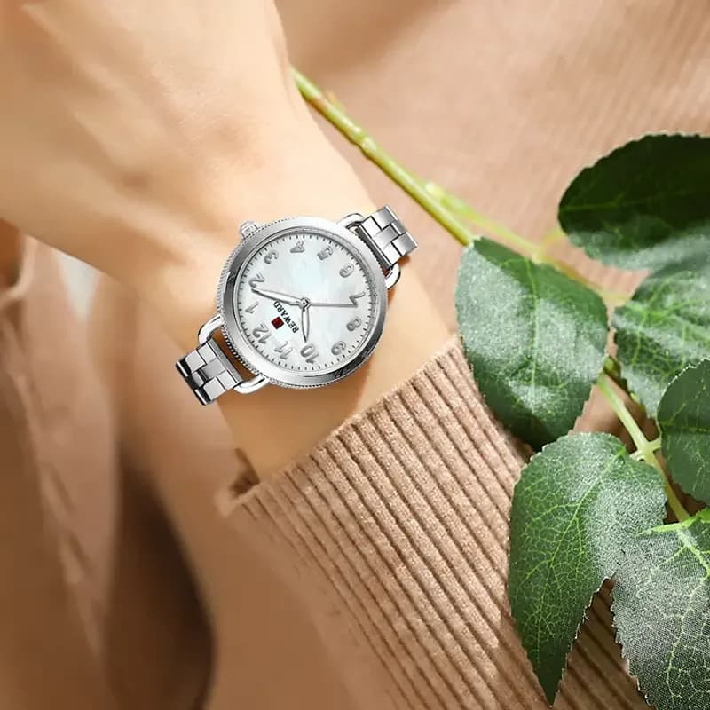 ساعت مچی عقربه ای زنانه ریوارد سفید صدفی نقره ای مدل RD21046L — تصویر ۷