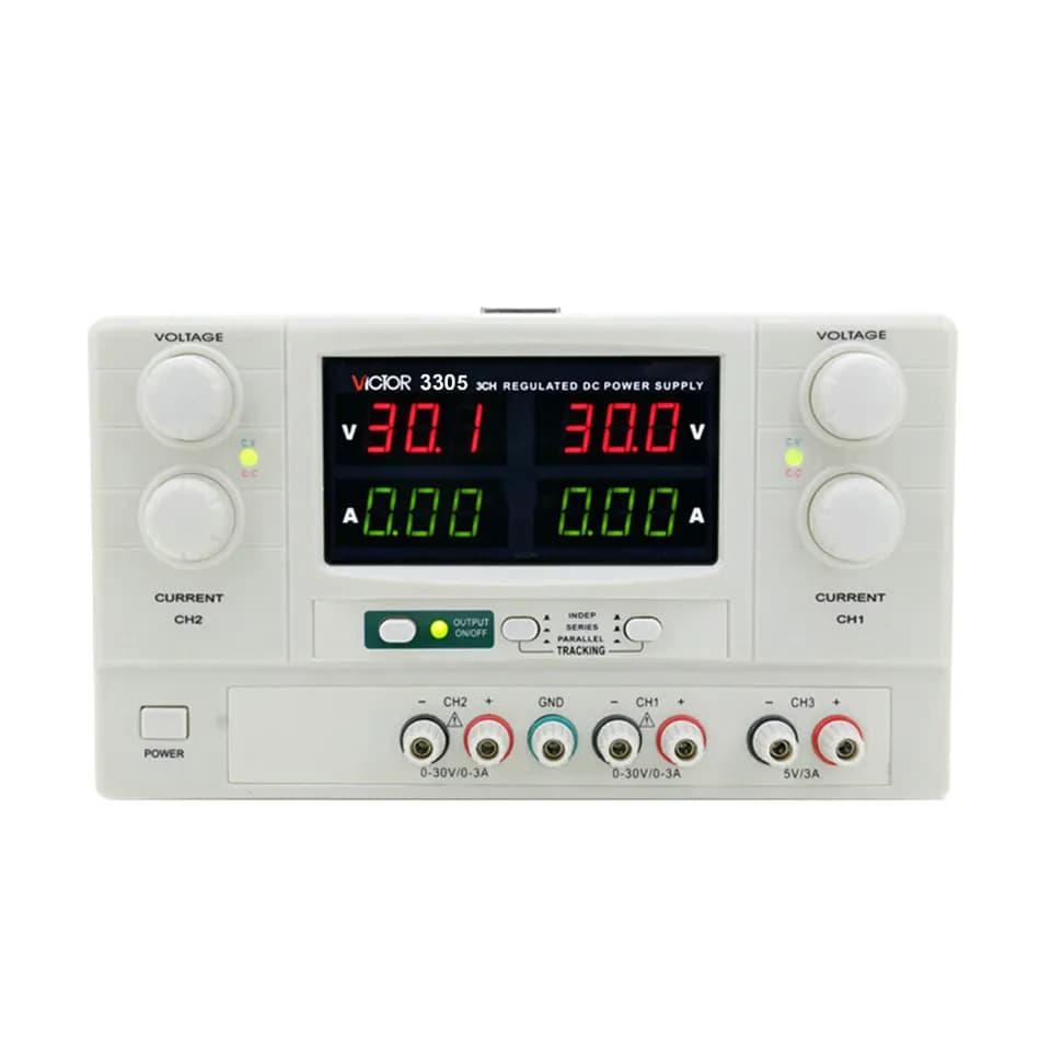 منبع تغذیه خطی سه‌خروجی ویکتور مدل VICTOR 3305